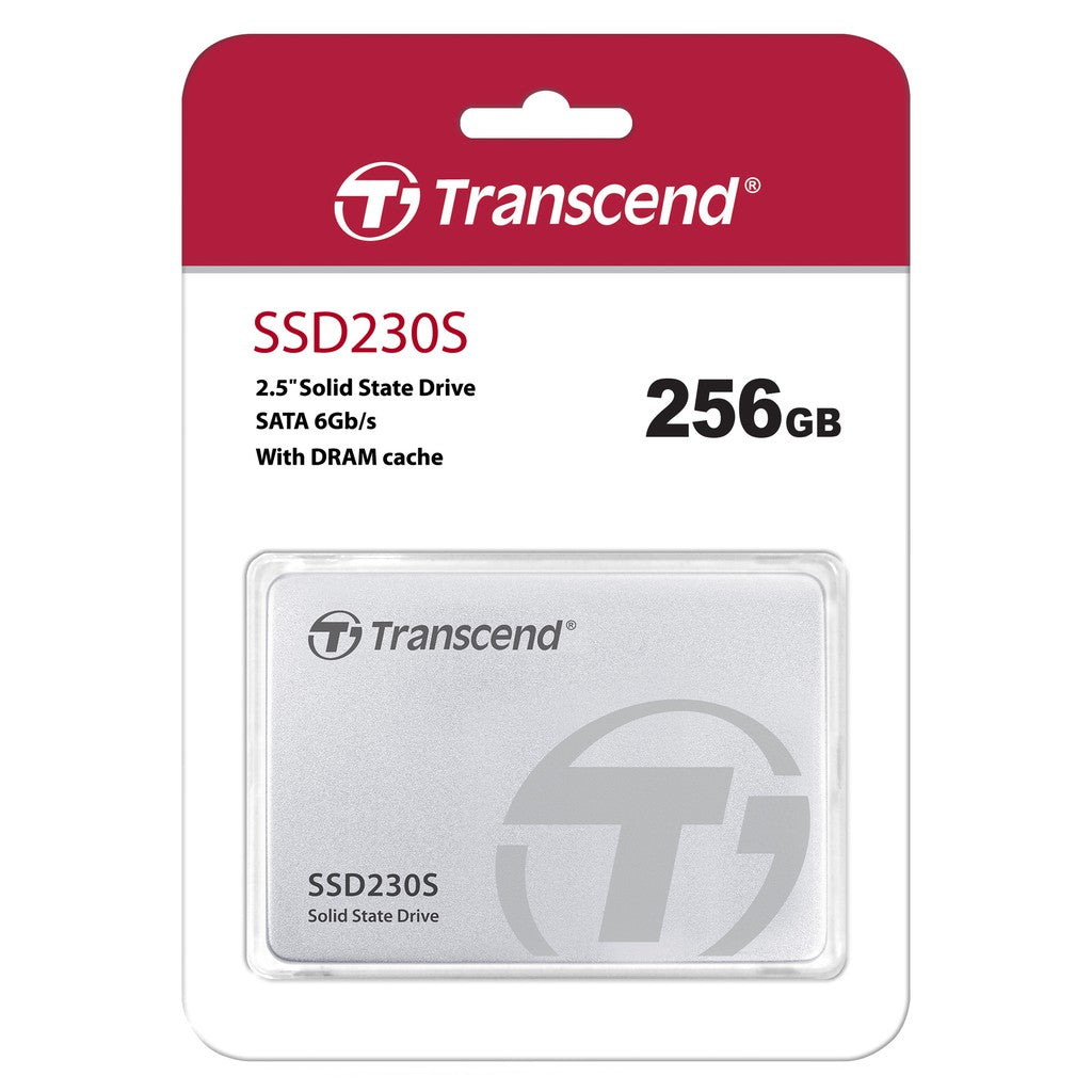 Transcend 256GB 2.5" SATA III SSD Solid State Drive with DDR3 Dram Cache, 3D NAND Flash, 560 MB/s Read Speed | SSD230S