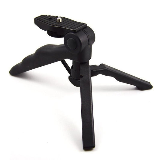 PXEL MT-F1 Mini Tripod Stand with Foldable Grip Mount Adapter Black