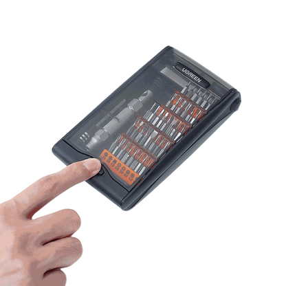 UGREEN 38 in 1 Aluminum Alloy Magnetic Screwdriver Kit with Assorted Driver Tips for Repair and Assembly | 80459