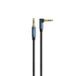 [CLEARANCE] UGREEN 3.5mm Male to 3.5mm Angled Male AUX Gold Plated Nylon Braided Audio Cable (Blue) (1.5M) | 60180