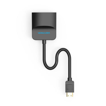 Vention Mini HDMI to VGA Converter Cable 1080p 60Hz (Male to Female) 0.15-meters with Micro USB / 3.5mm Audio Port and Cord (AGABB)