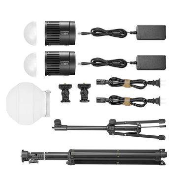 [CLEARANCE] Godox LC30 Litemons LED Tabletop Studio Light Kit with 8 Light Effects, 5600K for Vlogging and Videography (Daylight) | LC30D-K1 LC30D K2