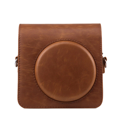 Pikxi BSQS1 Fujifilm Instax Square SQ1 Leather Camera Case Bag Terracotta Orange