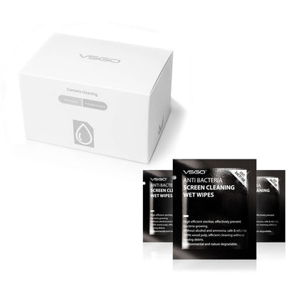 [CLEARANCE] VSGO V-T01E Anti Bacterial Screen Cleaning Wipes for Smartphones, Cameras, Tablet PCs (60 pcs / box)