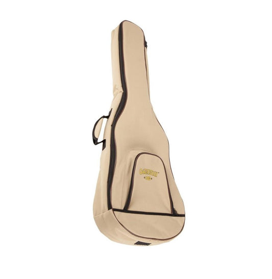 Gretsch Guitar Gig Bag Padded Case for Acoustic Guitars with Internal Foam Padding and Backpack Style Shoulder Straps (Folk, Dreadnought) (Beige Brown) | G2188, G2186