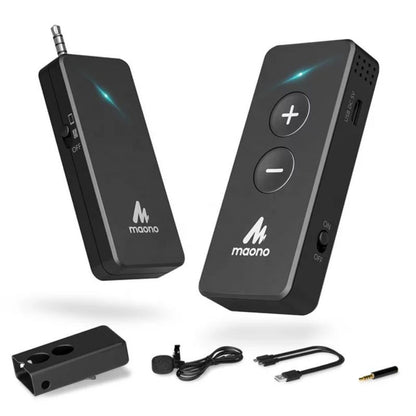 [CLEARANCE] Maono AU-WM800 WM800 Plug and Play Mini Wireless Lavalier Microphone System with Stable Transmission Ultra Lightweight External Lapel Microphone with Volume Adjustment for Vlogging, Video Recording, Interviews