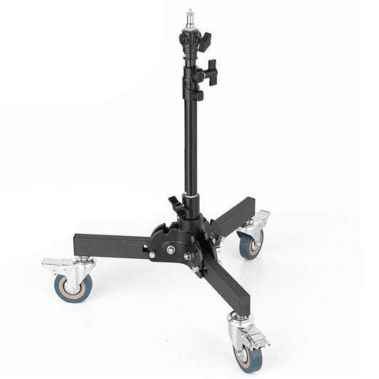 Pxel LSW-147 Light Stand with Wheels Sturdy Folding Floor Dolly Bracket Adjustable Height (61-81cm) for Photography, Videography