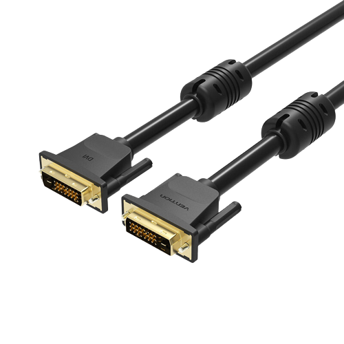 Vention DVI 2K HD 60Hz (24+1) DVI Male to DVI Male Gold Plated (EAA) Video Cable for Projectors, Laptops, PC, TV (Available in 1M, 1.5M, 2M, 3M, and 5M)
