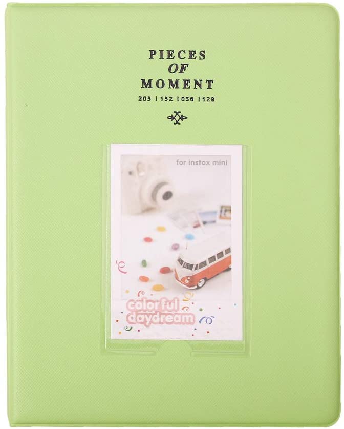 Pikxi AM128 128-Sheet Photo Album for Fujifilm Instax Mini Instant Camera Leather