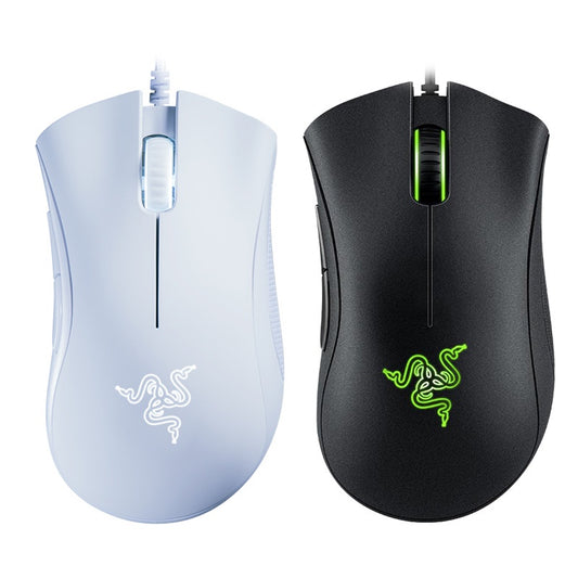 Razer DeathAdder Essential Gaming Mouse: 6400 DPI Optical Sensor - 5 Programmable Buttons - Mechanical Switches - Rubber Side Grips - Classic Black & Mercury White