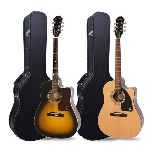Epiphone J-15 EC Deluxe Fishman Presys-II 20-Fret Acoustic/Electric Guitar with NanoFlex Low-Impedance Pickups and Hard Case (Natural and Vintage Sunburst) EE21NACH1, EE21VSCH1