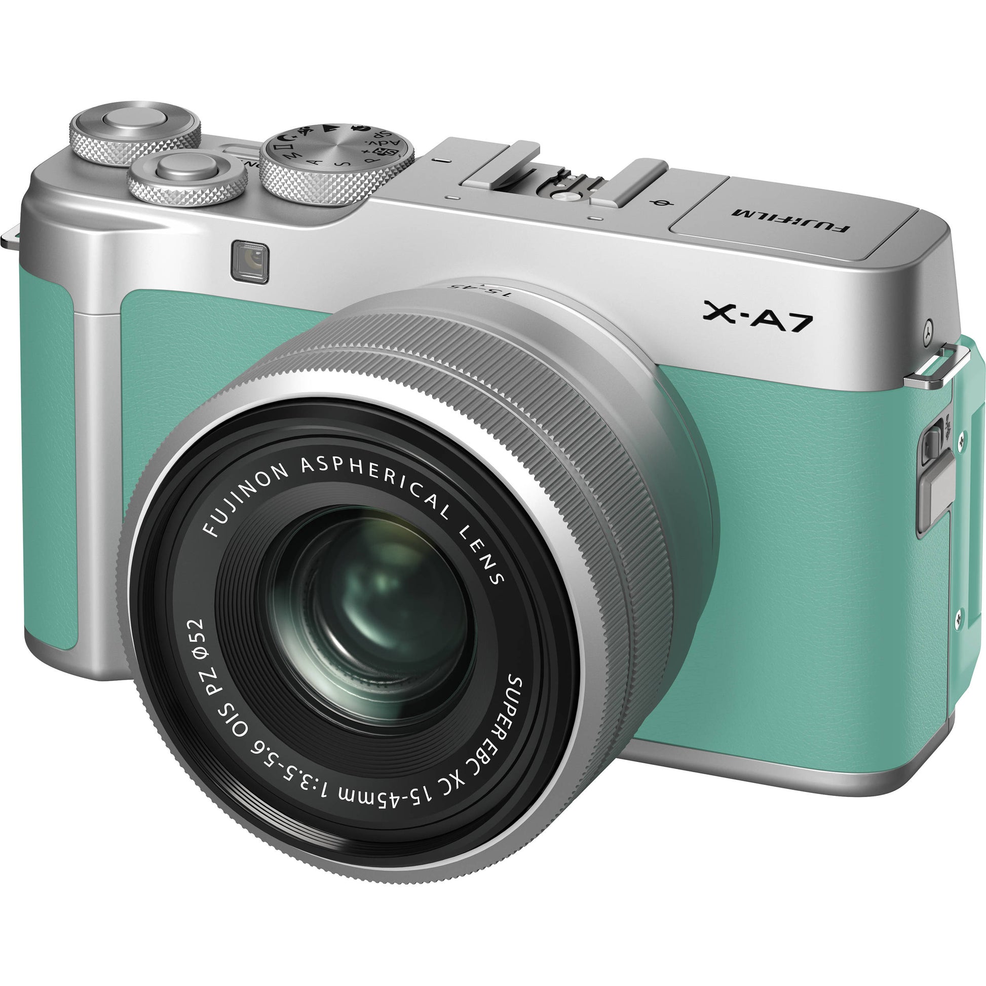 FUJIFILM X-A7 Mirrorless Camera with 15-45mm f/3.5 -5.6 OIS PZ (Mint Green)