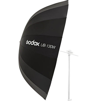 Godox UB-130W 51" White and Black Parabolic Umbrella Reflector for Photography Lighting