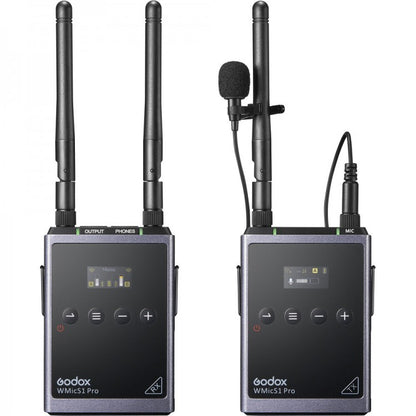 Godox WMicS1 Kit 1 Wireless Omni Lavalier Microphone 514 to 596 MHz Mic for Mirrorless/DSLR Cameras, Audio Mixers