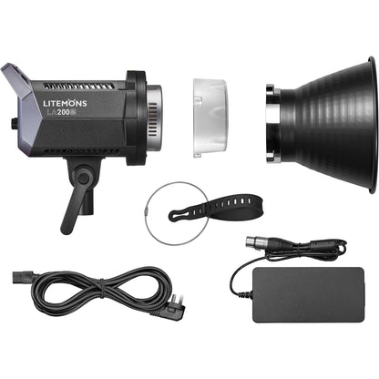Godox Litemons LA200R K1 RGB 220W LED Video Light Bowens S Type Reflector Mount, 1800-10000K CCT with Dimming Wireless Control, Onboard and Mobile App Controls, 14 Light Effect Presets, Max 30m Bluetooth Control for Studio Lighting and Equipment