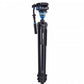 Benro A3573F Aluminum Alloy Tripod with S6PR0 Fluid Video Head, 5.99kg Load Capacity, 186cm Max Height for Professional Films, Events, Weddings, Live Broadcasting