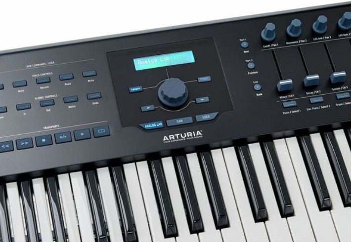 Arturia Keylab 61 MKII 61-Key MIDI Keyboard Controller with Multi Presets and Customizable Controls for Musicians, Music Producers and DJs (Black)