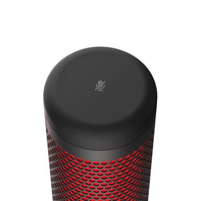 [CLEARANCE] HyperX HX-MICQC-BK QuadCast, USB Condenser Gaming Microphone for PC, PS4 and Mac, Podcasts, Twitch, YouTube, Discord, Red LED - Black