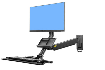 [CLEARANCE] NB North Bayou MB32 22" - 32" with 9Kg Max Payload Sit and Stand Workstation VESA Monitor Desk Mount and Gas Strut Full Motion Swivel Arm for Large Screen LCD LED TV Television