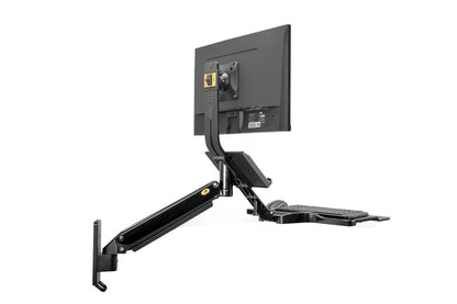 [CLEARANCE] NB North Bayou MB32 22" - 32" with 9Kg Max Payload Sit and Stand Workstation VESA Monitor Desk Mount and Gas Strut Full Motion Swivel Arm for Large Screen LCD LED TV Television