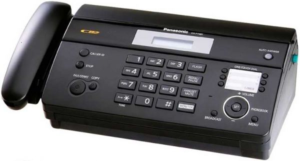Panasonic KX-FT981CX Thermal Fax Machine with Caller ID without Auto Cutter Black
