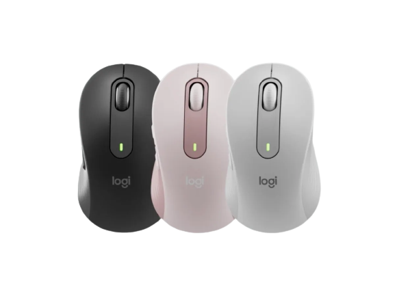 Logitech M650 Signature Wireless Bluetooth Optical Mouse with 4000 DPI, Silent Click, Smartwheel Scrolling and 24 Month Battery Life for PC, Laptop, Desktop (Graphite, Rose, Off White)