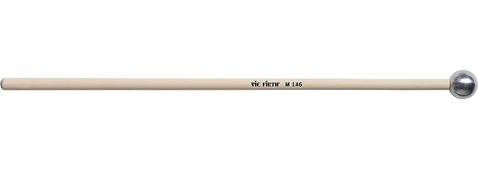 Vic Firth M146 Extra Hard Orchestral Medium Round Aluminum Percussion Keyboard Mallets for Xylophone and Bells