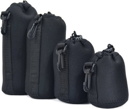 Pxel Neoprene Waterproof Soft Camera Lens Pouch Storage Bag Black
