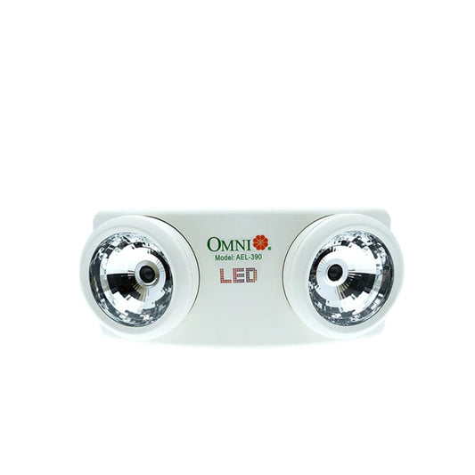 OMNI AEL-390 SMT LED Swivel Head Automatic Emergency Light 2x1W 4V with 6 Hours Performance Time, 20 Hours Charging Time