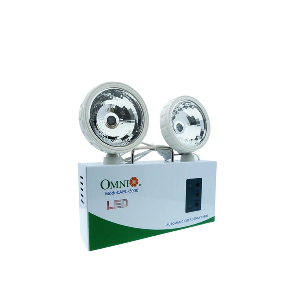 OMNI AEL-3038 SMT LED Automatic Emergency Light 2x1W 4V with 6 Hours Performance Time, 20 Hours Charging Time