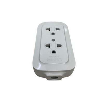 OMNI Surface Convenience Outlet Socket with Ground (2 Gang, 3 Gang) 10A 220V for Electrical Plug Adapter Appliances | WSG-002 WSG-003