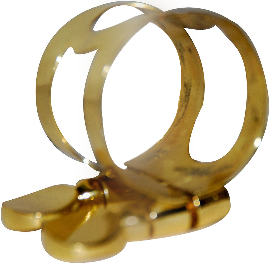 Fernando LG100 Brass Ring Ligature Clamp with Adjustable Double Screw Locks for Tenor Saxophones