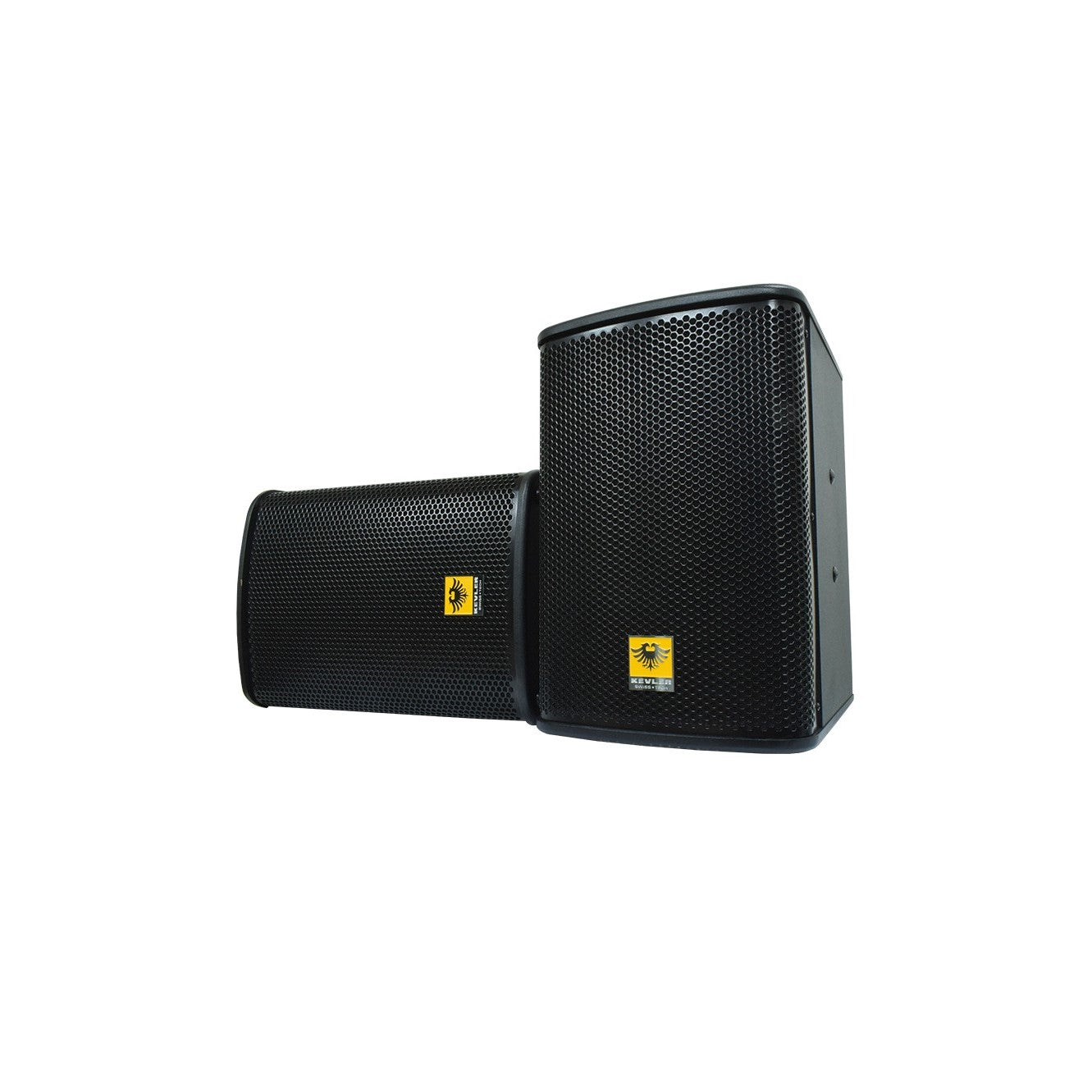 [CLEARANCE] KEVLER KR-312 12" 650W 2-Way Bass Reflex Passive Karaoke Loudspeaker (PAIR) with Banana-Type Audio Input Plugs, 4 Layer Voice Coil Woofer for Vocal and Bass Sound Reinforcement and Built-In Pole and Ceiling Bracket Mounting Ports