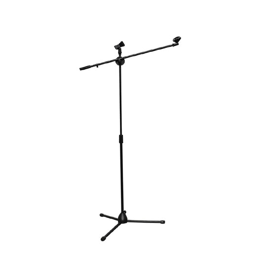 KEVLER MS-3 125cm Microphone Mic Stand Tripod with Boom Arm, Adjustable Height and Microphone Clips for Recording, Live Performance, Public Speaking
