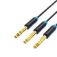 Vention TS 6.5mm Male to Dual 6.5mm (L/R) Male Gold Plated (BAT) Audio Cable for Musical Instruments, Speakers, Mixers, Amplifiers (Available in 1M, 2M, 3M, and 5M)