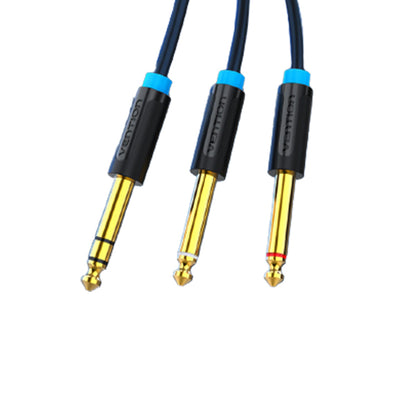 Vention TS 6.5mm Male to Dual 6.5mm (L/R) Male Gold Plated (BAT) Audio Cable for Musical Instruments, Speakers, Mixers, Amplifiers (Available in 1M, 2M, 3M, and 5M)