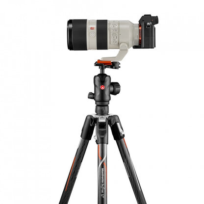 Manfrotto BeFree GT Compact 4-Section Carbon Fiber Travel Tripod with QR-Plate and 486 Ball Head for Sony A Series Mirrorless Camera | Model - MKBFRTC4GTA-BH