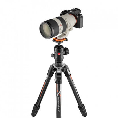 Manfrotto BeFree GT Compact 4-Section Carbon Fiber Travel Tripod with QR-Plate and 486 Ball Head for Sony A Series Mirrorless Camera | Model - MKBFRTC4GTA-BH