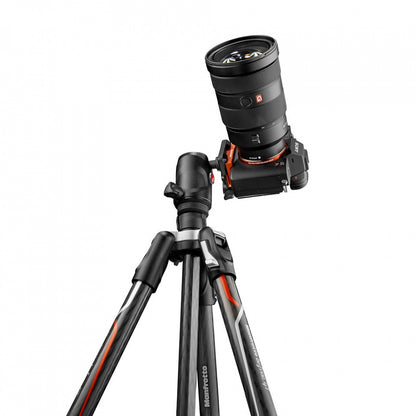 Manfrotto BeFree GT Compact 4-Section Carbon Fiber Travel Tripod with QR-Plate and 486 Ball Head for Sony A Series Mirrorless Camera | Model - MKBFRTC4GTA-BH