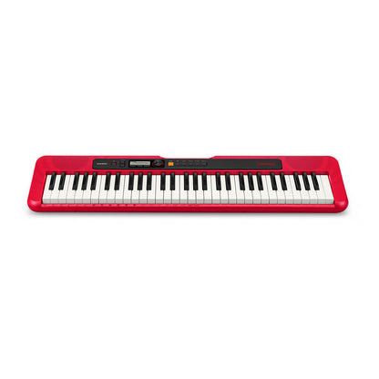[CLEARANCE] Casio CT-S200 61-Key Portable Piano Keyboard with USB-MIDI Connectivity, LCD Screen, Auto-Accompaniment, Built-in Songs/Tones/Rhythms (Red)