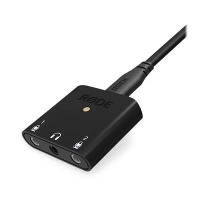 RODE AI-Micro Ultracompact 2x2 USB Type-C Audio Interface with 3.5mm Input, USB-A, USB-C, Lightning Cable for Mobile and PC Podcasting