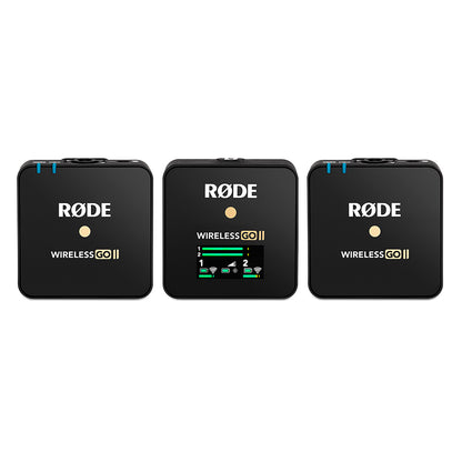 RODE Wireless GO Gen 3 / GO II (Dual TX + RX) Ultra-Compact Microphone with 2-Person Clip-On Transmitter, 2.4GHz Frequency, Intelligent GainAssist Technology for Smartphones, Cameras, Computers & Laptops