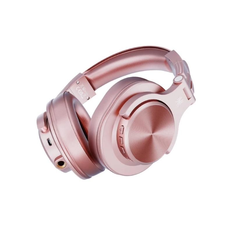 OneOdio A70 Fusion Studio DJ Wireless Professional Headphones with Bluetooth 5.0, 72 Hours Playback, Soft Memory Earcups (Black, Black Red, Silver, Rose Gold)