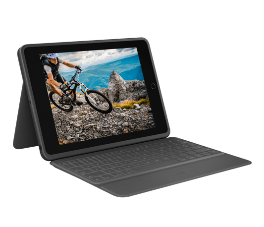 Logitech Rugged Folio Protective Keyboard Case for 10.2" iPad 7th, 8th, and 9th with Smart Connector and Durable Spill-Proof Keyboard Seal