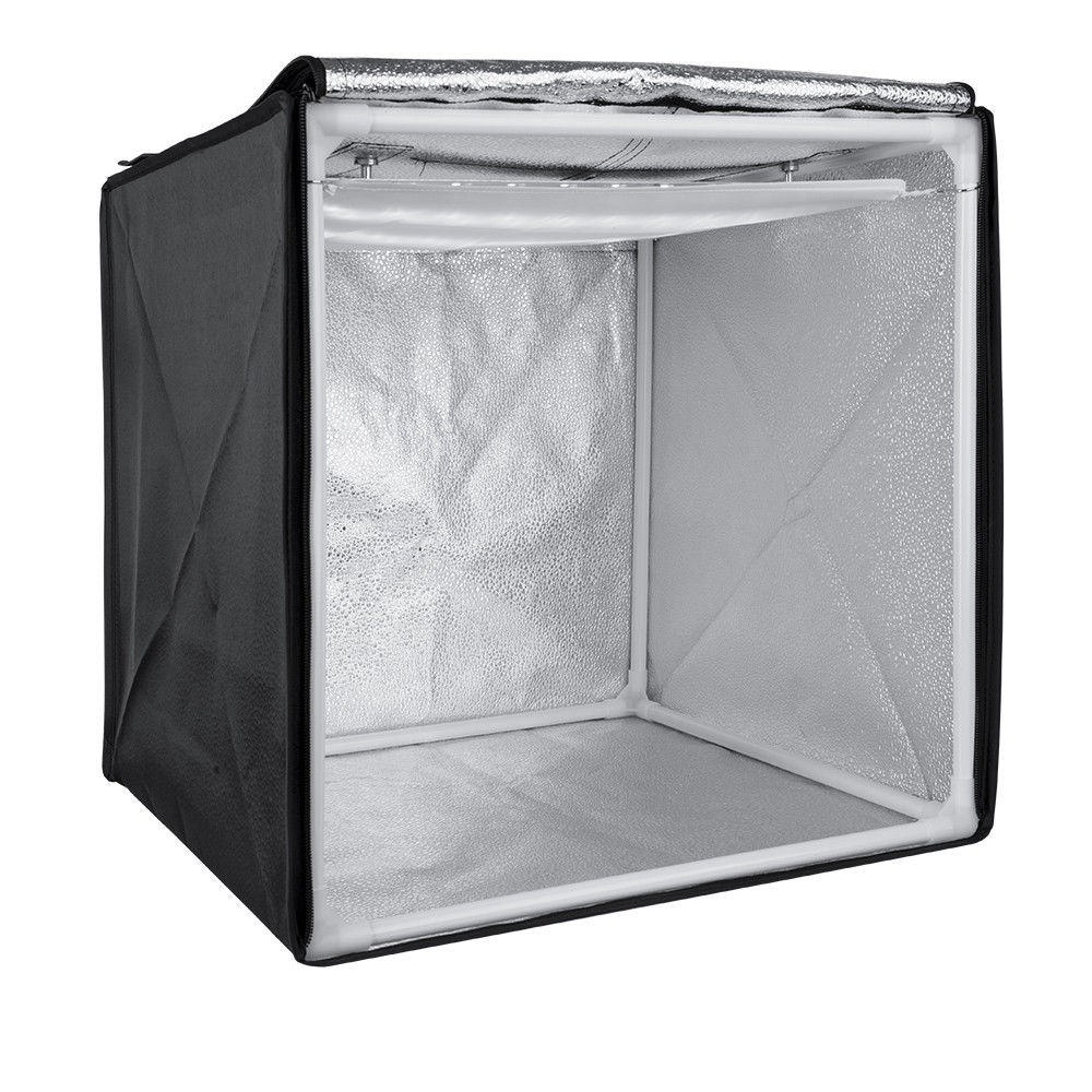 Pxel LB80LED 80cm x 80cm Studio Soft Box LED Light Tent with Backdrop and Bag