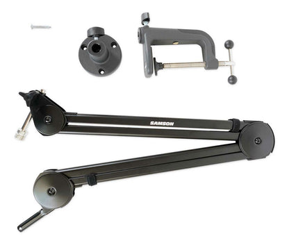 [CLEARANCE] Samson MBA28 28-Inch Durable Microphone Arm Stand with Clamp Perfect for Podcasting, Radio Broadcast and Voice Over Recording