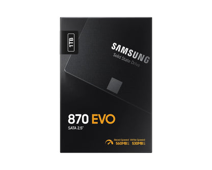 [CLEARANCE] Samsung 870 EVO 2.5 Inch SATA III V-NAND SSD Solid State Drive with 560MB/s Sequential Read and 530MB/s Write Speed (500GB) | SAMSUNG MZ-77E500BW
