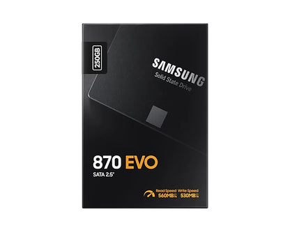[CLEARANCE] Samsung 870 EVO 2.5 Inch SATA III V-NAND SSD Solid State Drive with 560MB/s Sequential Read and 530MB/s Write Speed (500GB) | SAMSUNG MZ-77E500BW