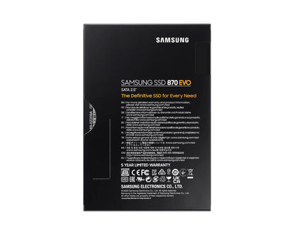 [CLEARANCE] Samsung 870 EVO 2.5 Inch SATA III V-NAND SSD Solid State Drive with 560MB/s Sequential Read and 530MB/s Write Speed (500GB) | SAMSUNG MZ-77E500BW