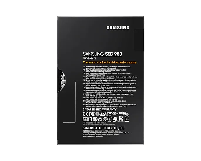 Samsung SSD 980 NVMe M.2 PCIe 3.0 Solid State Drive with 3500MB/s Read and 3000MB/s Write Speed for PC (250GB, 500GB, 1TB) | MZ-V8V